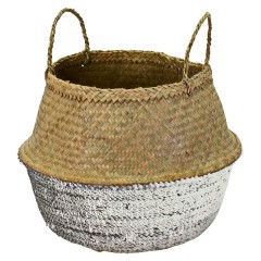 DECO BASKET SILVER NATURAL 